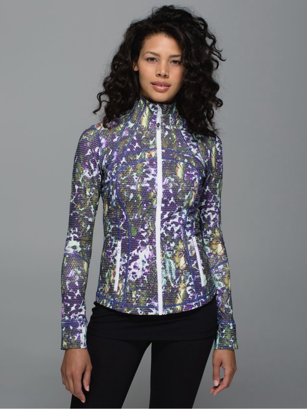 LUlULEMON Define Jacket In Floral Sport White Multi